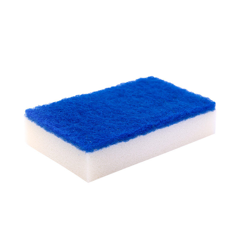 DH-A1-4 eco friendly kitchen cleaning sponge with polyester scouring pad