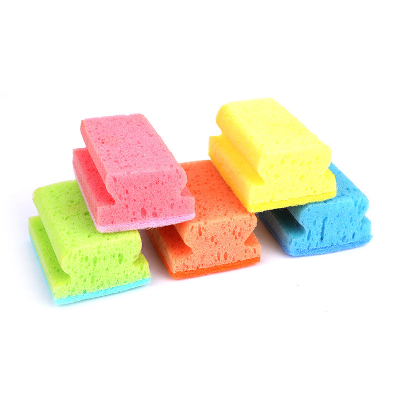 DH-A1-10 Fluted kitchen cleaning sponge scrubber for washing dishes