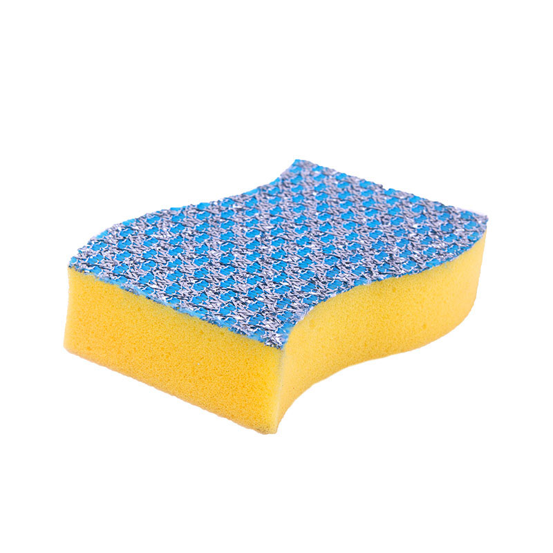 DH-A1-17 high quality eco friendly kitchen cleaning sponge wtih Silver onion cloth sponge scourer