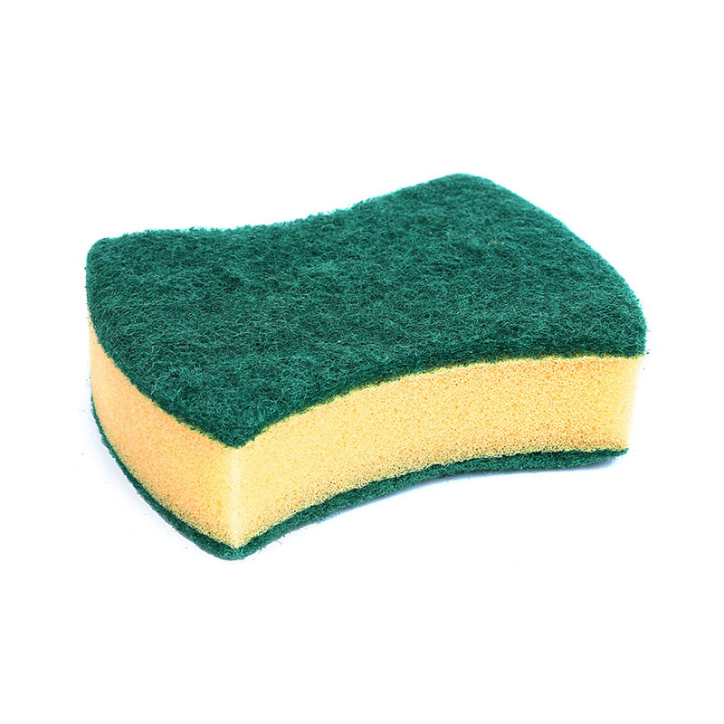 DH-A1-20  kitchen cleaning sponge with double polyester scouring pad