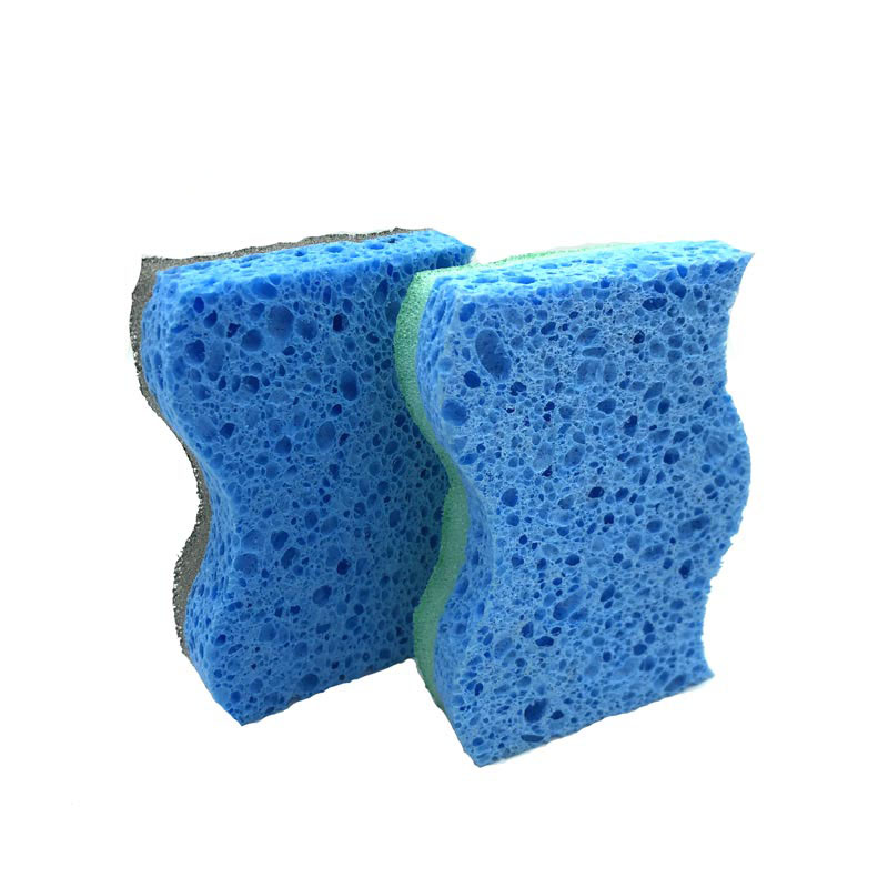 DH-A5-22 Compressed wet dry cellulose sponge durable coated sponge ...
