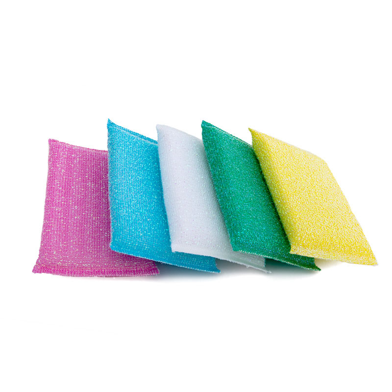 DH-A2-1 Wholesale colorful kitchen clean scrub sponge scourer fiber pads